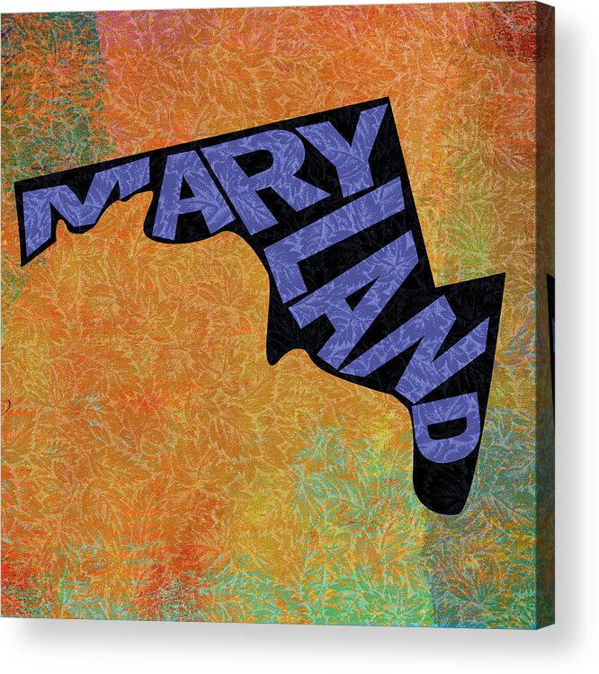 State Acrylic Print featuring the mixed media Maryland #1 by Art Licensing Studio