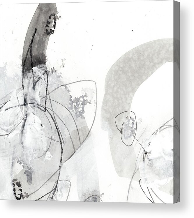 Abstract Acrylic Print featuring the painting Monochrome Gestures IIi #1 by June Erica Vess
