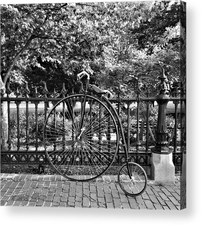 Penny Farthing Acrylic Print featuring the photograph Penny Farthing And A Squirrel #1 by Rob Hans