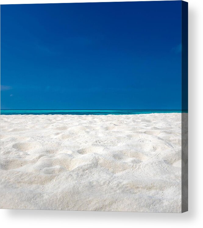 Landscape Acrylic Print featuring the photograph Perfect Tranquil Beach Scene, Soft #1 by Levente Bodo