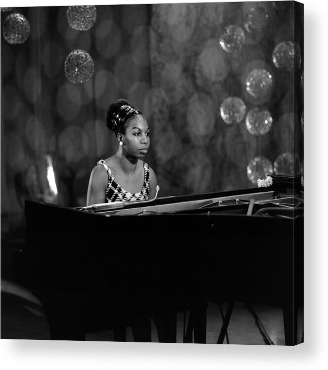 Nina Simone Acrylic Print featuring the photograph Photo Of Nina Simone #1 by David Redfern