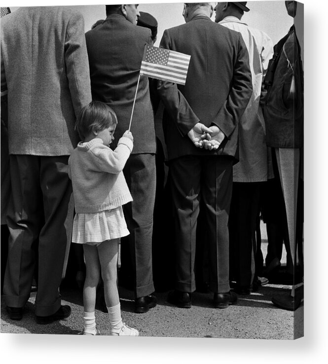 Child Acrylic Print featuring the photograph President Kennedy Arrives In Berlin #1 by Michael Ochs Archives