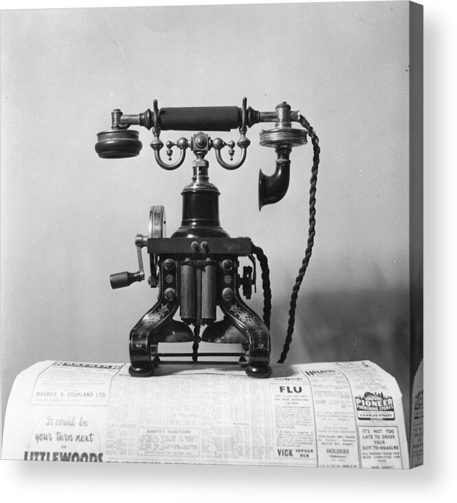 1950-1959 Acrylic Print featuring the photograph Telephone #1 by Raymond Kleboe