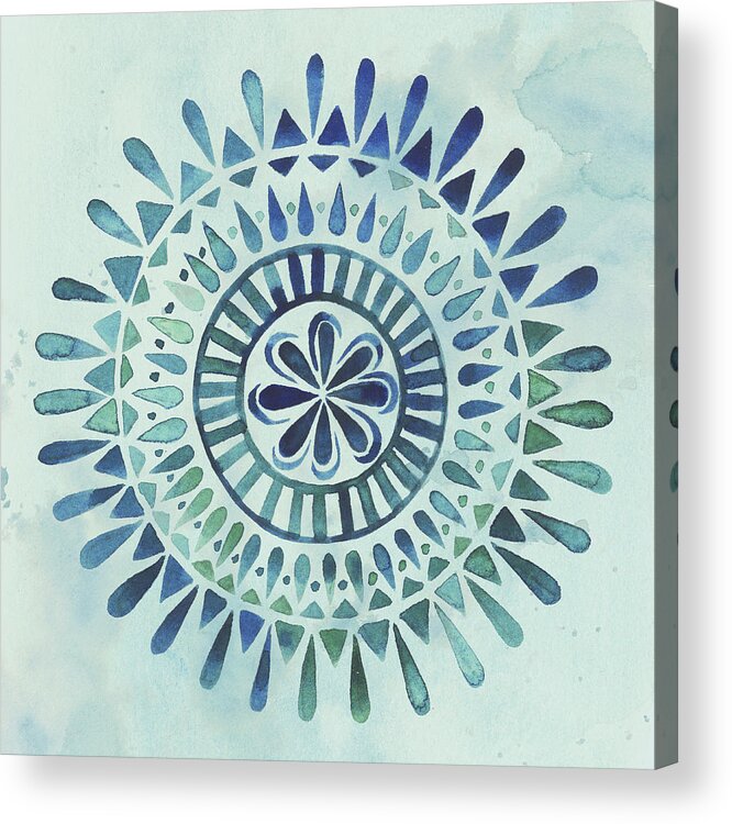 Decorative Acrylic Print featuring the painting Watercolor Mandala II #1 by Grace Popp