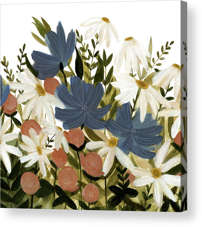 Botanical Acrylic Print featuring the painting Wildflower Garden II #1 by Emma Scarvey
