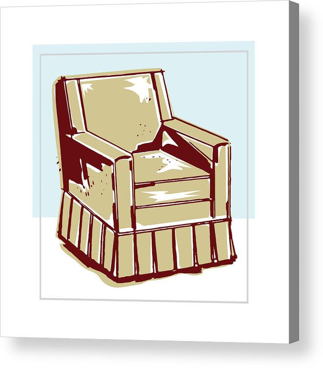 Armchair Acrylic Print featuring the drawing Chair #10 by CSA Images