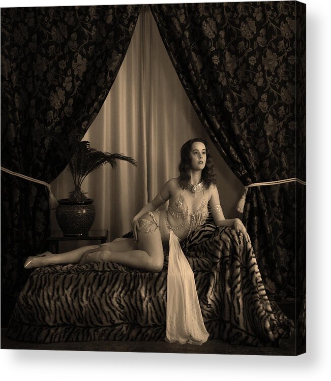 1930 Acrylic Print featuring the photograph 1930's Burlesque Performer by Harry Wentworth