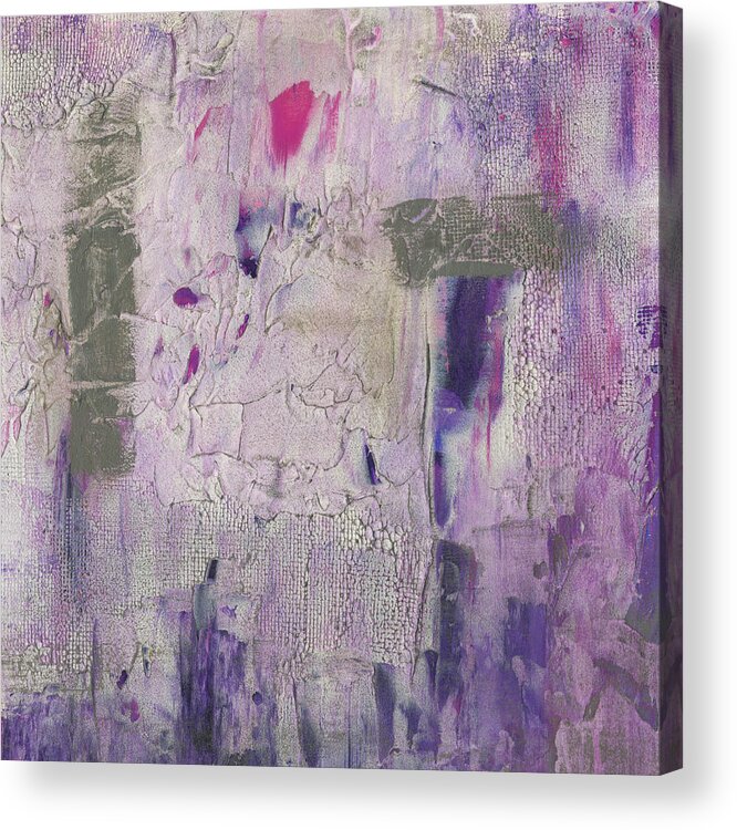 Abstract Acrylic Print featuring the painting Dusty Violet II #2 by Jennifer Goldberger