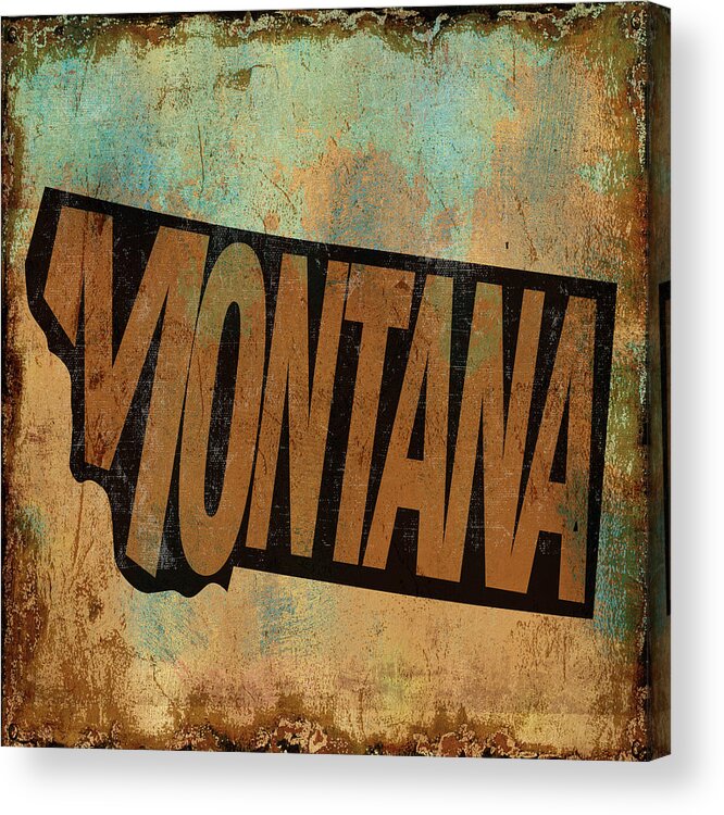 State Acrylic Print featuring the mixed media Montana #2 by Art Licensing Studio