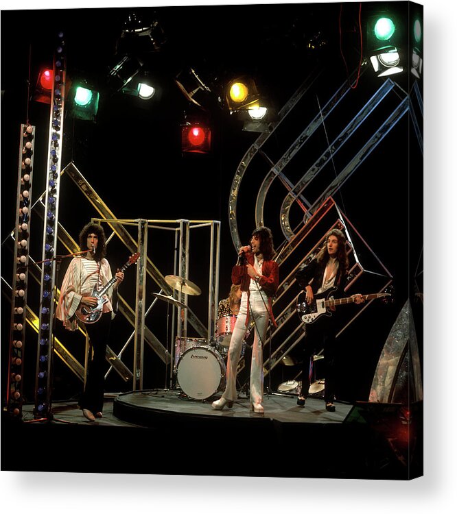 Music Acrylic Print featuring the photograph Photo Of Queen And Freddie Mercury And #2 by David Redfern