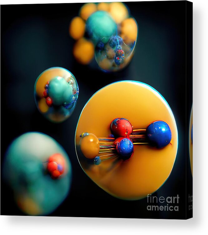 Subatomic Particles Acrylic Print featuring the photograph Subatomic Particles And Atoms #20 by Richard Jones/science Photo Library