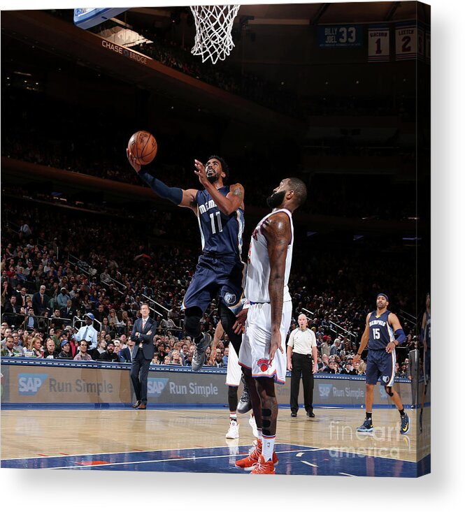 Mike Conley Acrylic Print featuring the photograph Memphis Grizzlies V New York Knicks #26 by Nathaniel S. Butler