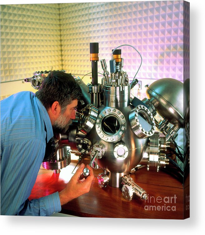 Scanning Electron Microscope Acrylic Print featuring the photograph Scanning Electron Microscope #4 by Colin Cuthbert/science Photo Library