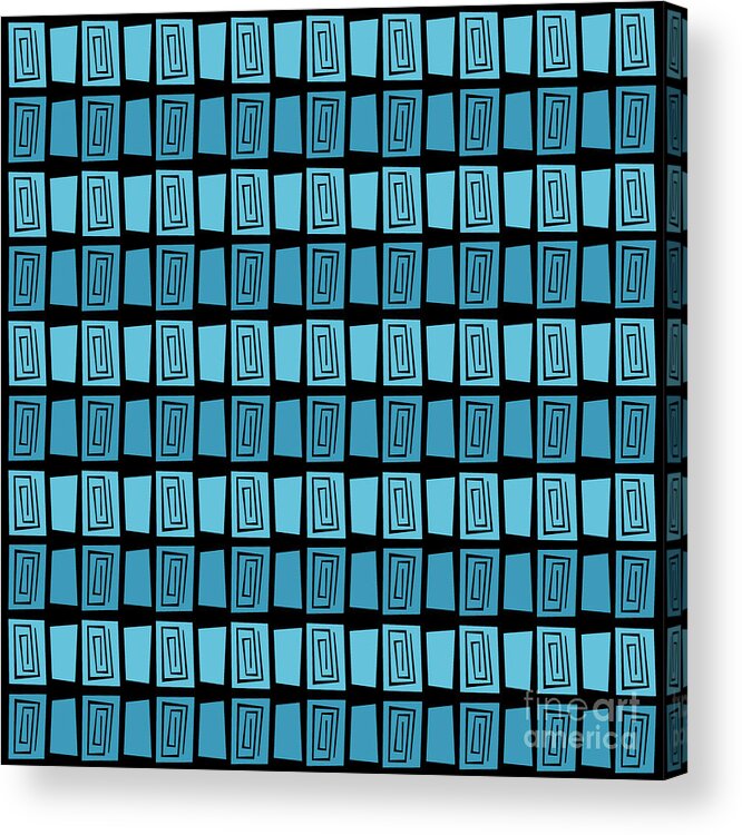  Acrylic Print featuring the digital art Mid Century Modern Maze by Donna Mibus