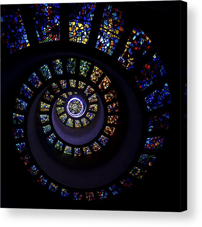 Tower Acrylic Print featuring the photograph A Spiral Celling by Sanbao Zheng