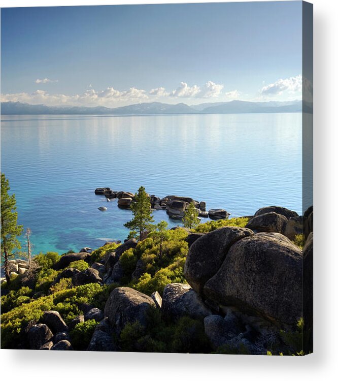 Scenics Acrylic Print featuring the photograph A View Of Lake Tahoe From The Classic by Rachid Dahnoun