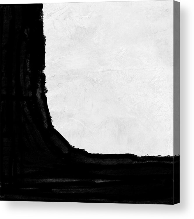 Black And White Acrylic Print featuring the painting Abstract Black and White No.69 by Naxart Studio
