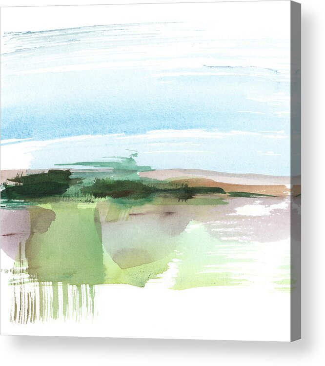 Abstract Acrylic Print featuring the painting Abstract Wetland I by Ethan Harper