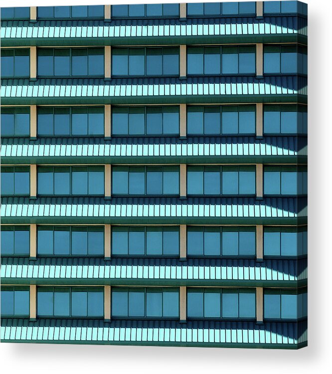 Reflection Acrylic Print featuring the photograph Square - Abstritecture 8 by Stuart Allen