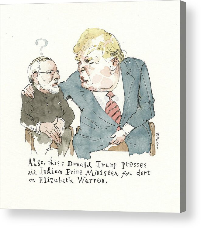 Captionless Acrylic Print featuring the painting Another Whistle Blown by Barry Blitt