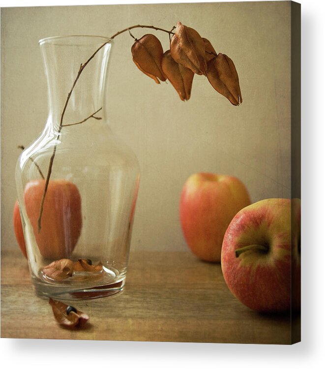 Vase Acrylic Print featuring the photograph Apples And Vase by C.aranega