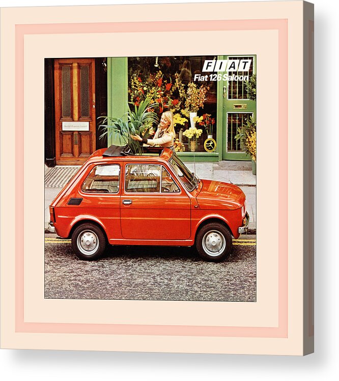 1975 Fiat Acrylic Print featuring the photograph Automotive Art 299 by Andrew Fare