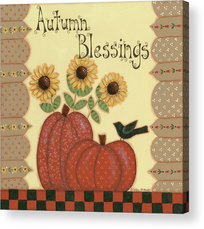 Autumn Blessing Acrylic Print featuring the painting Autumn Blessings by Debbie Mcmaster