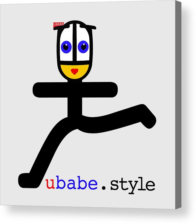 Ubabe Style Acrylic Print featuring the digital art Babe Runner by Ubabe Style