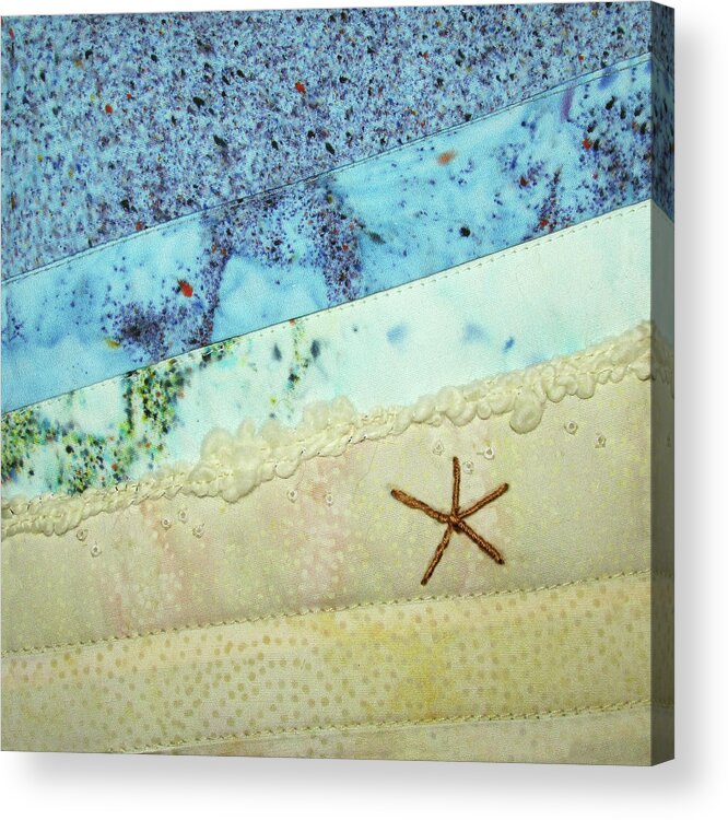 Beach Acrylic Print featuring the tapestry - textile Beach Time by Pam Geisel
