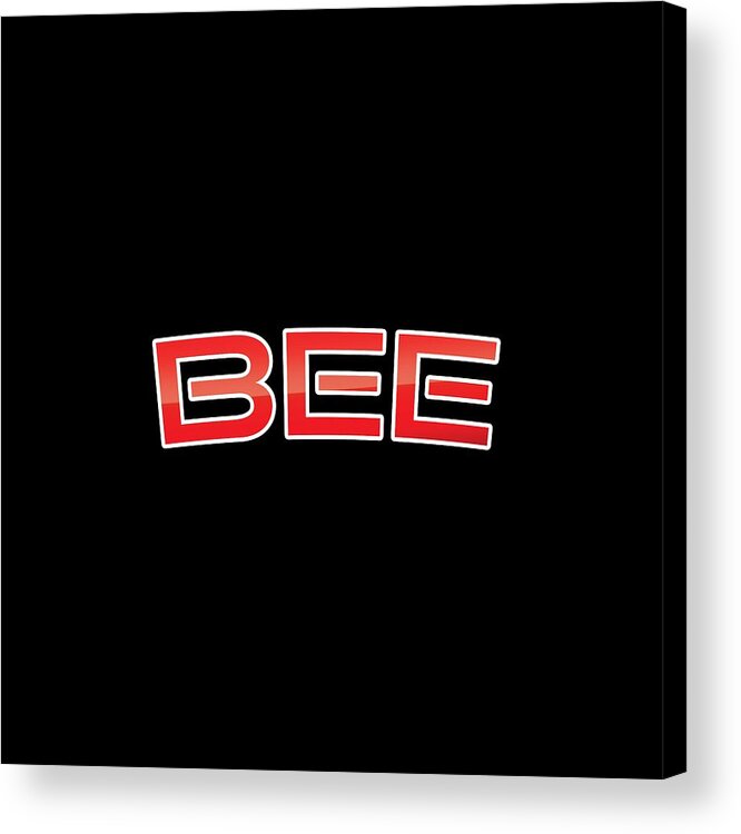 Bee Acrylic Print featuring the digital art Bee by TintoDesigns