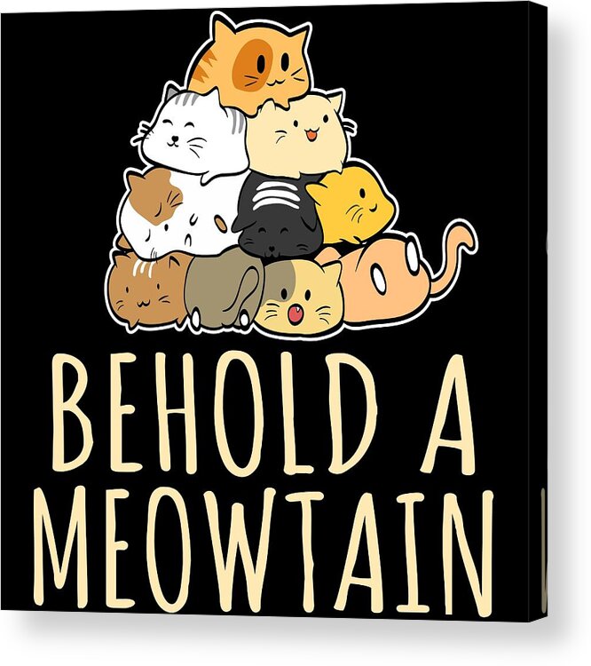 Funny Cat Mountain Cat Lover T-shirt Behold a Meowtain