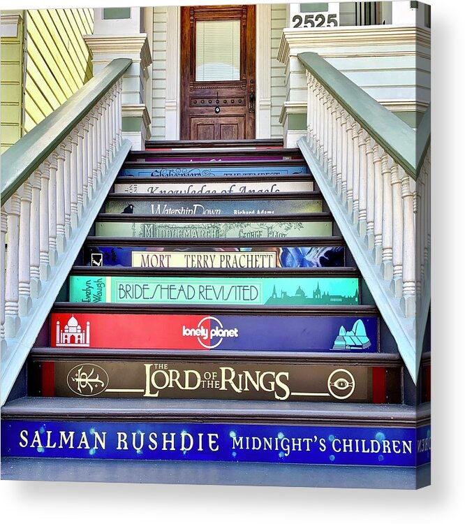  Acrylic Print featuring the photograph Book Stairs by Julie Gebhardt