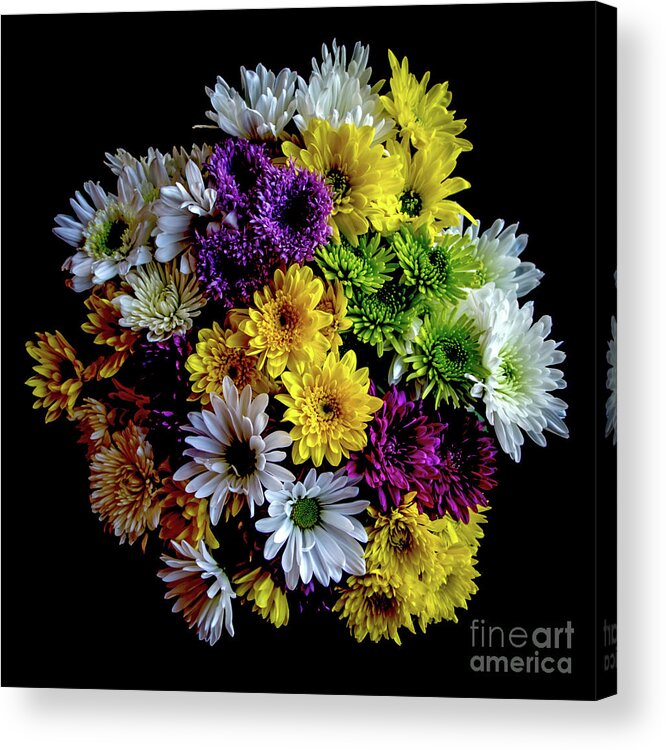 Mums Acrylic Print featuring the photograph Bouquet by Cheryl McClure