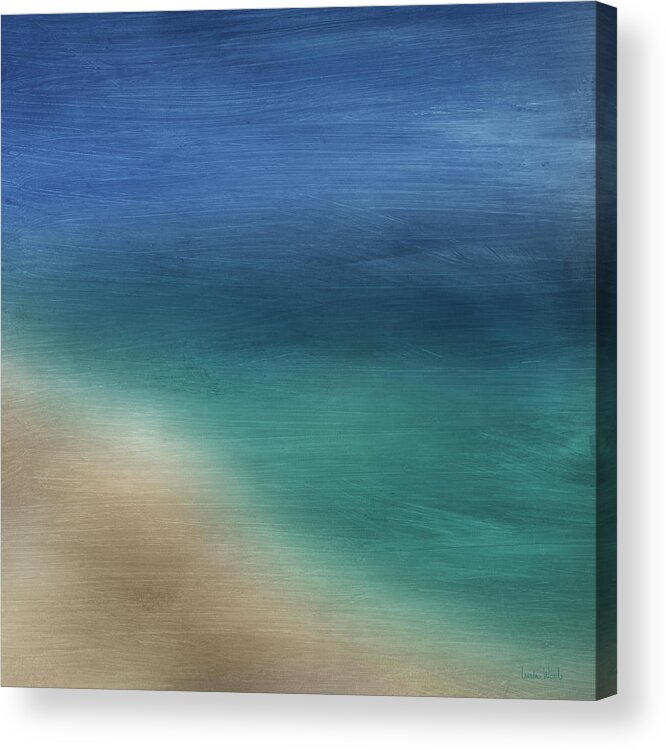 Abstract Acrylic Print featuring the mixed media Cancun Coast- Art by Linda Woods by Linda Woods