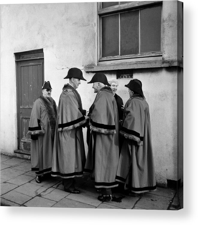 1950-1959 Acrylic Print featuring the photograph Cardiff Officials by Bert Hardy