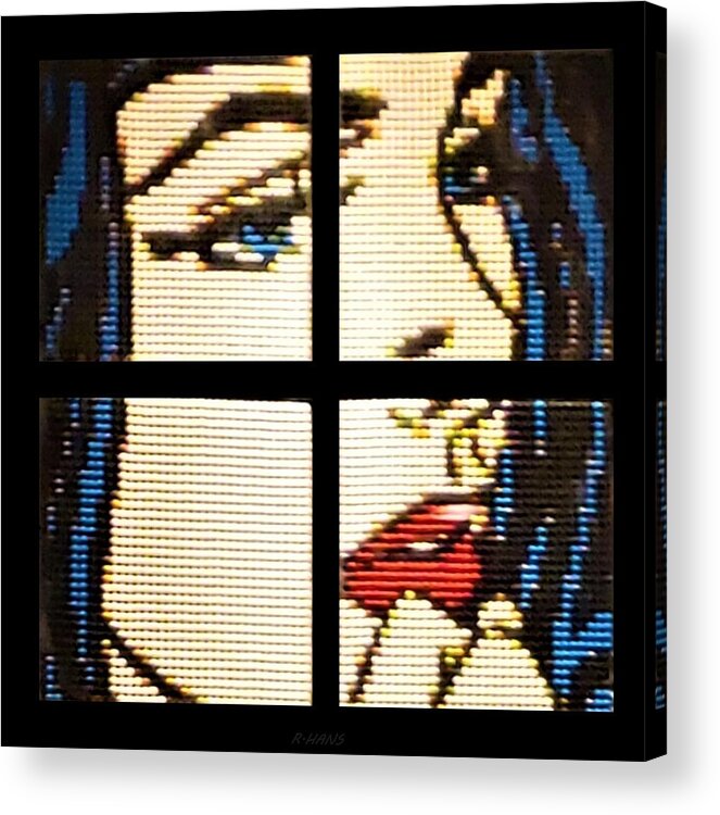 Cartoon Acrylic Print featuring the photograph Cartoon Thru The Window by Rob Hans