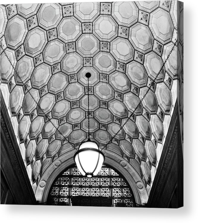 Buildings Acrylic Print featuring the mixed media Ceiling Detail by Erin Clark