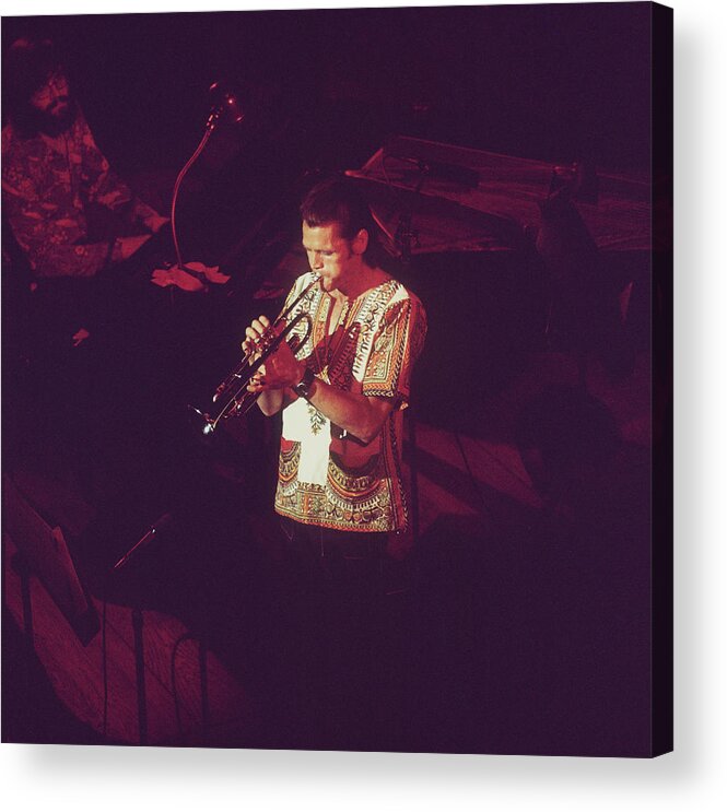 Concert Acrylic Print featuring the photograph Chet Baker Performs On Stage by David Redfern