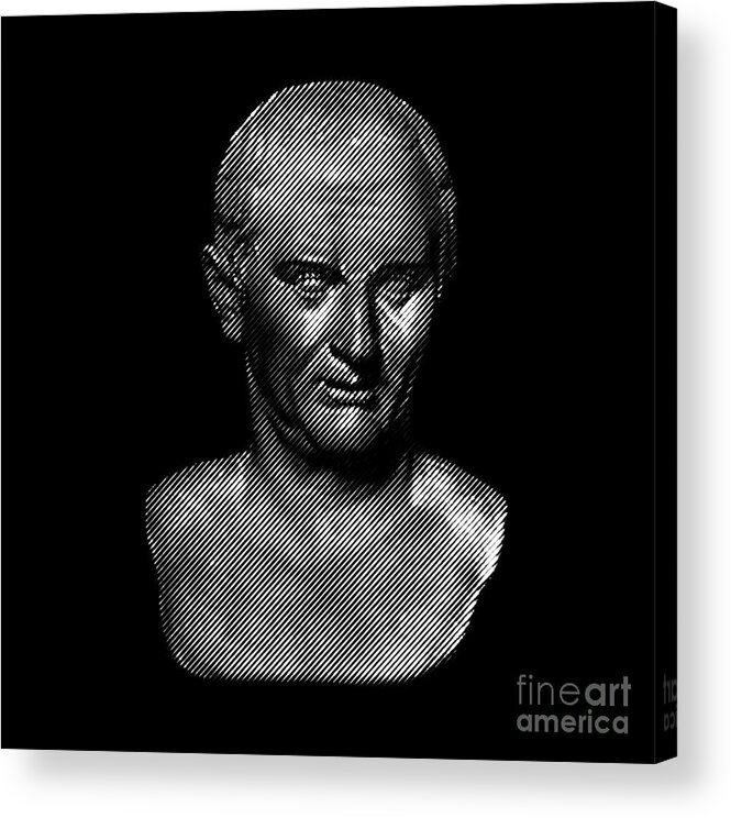 Cicero Acrylic Print featuring the digital art Cicero- philosopher, politician, lawyer, orator by Cu Biz