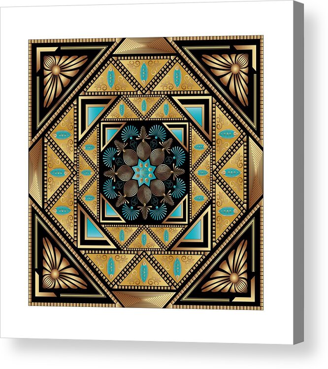 Mandala Graphic Acrylic Print featuring the digital art Circumplexical N0 3640 by Alan Bennington