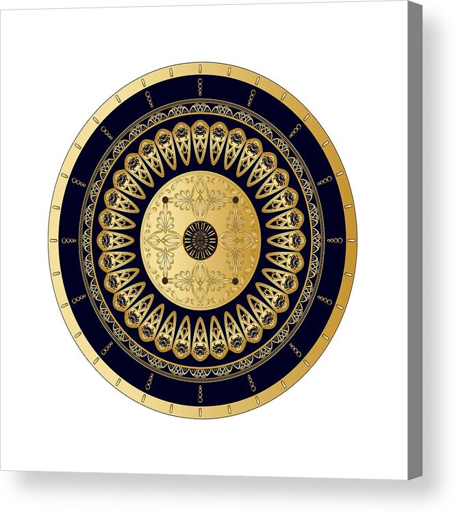 Mandala Acrylic Print featuring the digital art Circumplexical No 3619 by Alan Bennington