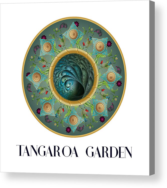 Mandala Acrylic Print featuring the digital art Circumplexical No 3729 by Alan Bennington