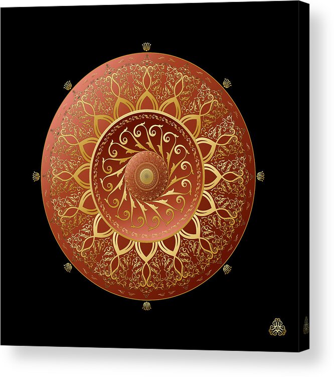 Mandala Acrylic Print featuring the digital art Circumplexical No 4023 by Alan Bennington