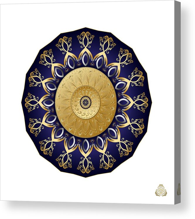 Mandala Acrylic Print featuring the digital art Circumplexical No 4025 by Alan Bennington