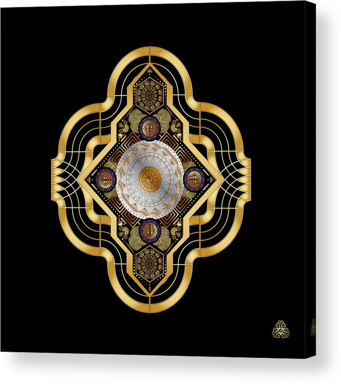 Mandala Acrylic Print featuring the digital art Circumplexical No 4026 by Alan Bennington