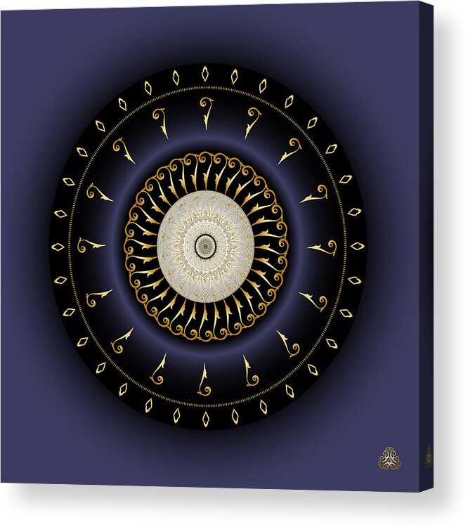 Mandala Acrylic Print featuring the digital art Circumplexical No3992 by Alan Bennington