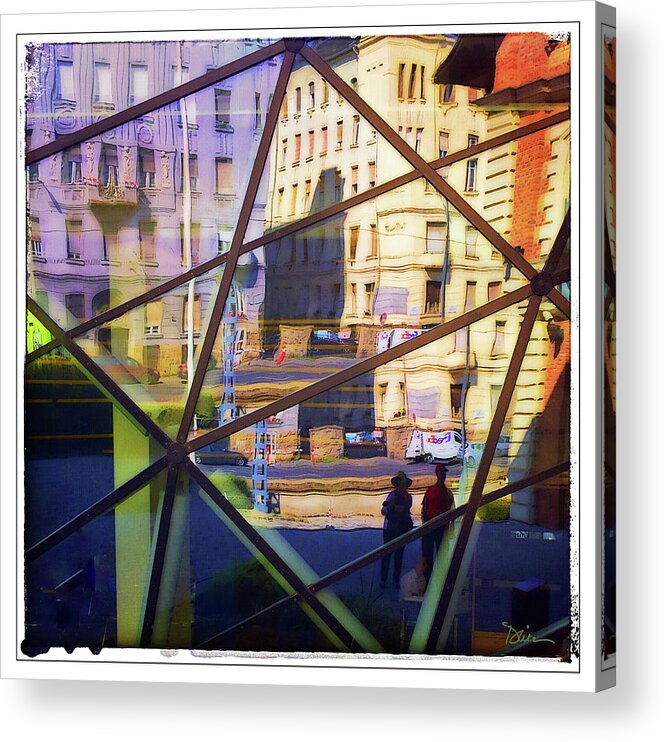 Budapest Acrylic Print featuring the photograph City Reflections-Budapest by Peggy Dietz