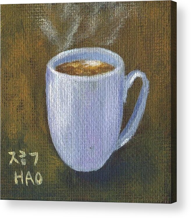Coffee Painting Acrylic Print featuring the painting Coffee 1 by Helian Cornwell