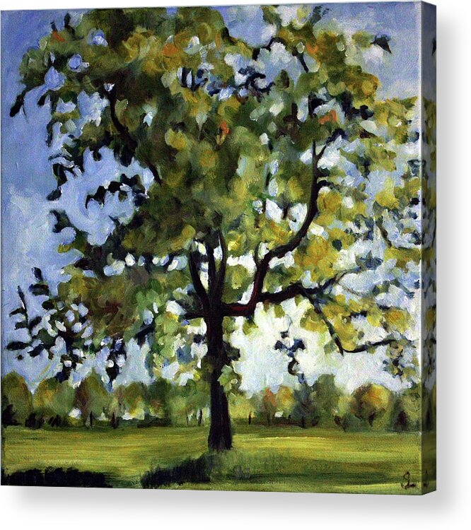 Landscape Acrylic Print featuring the painting Common Tree #1 by Sarah Lynch