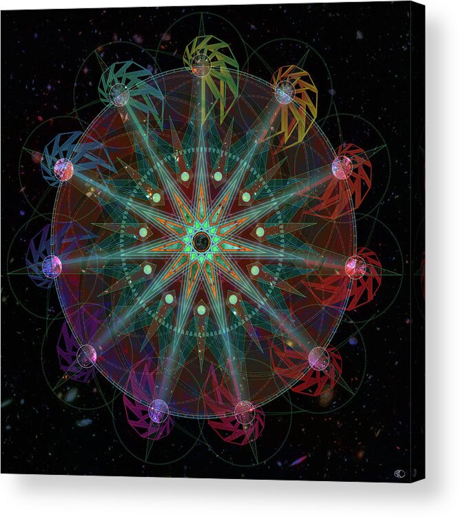 Eleven Acrylic Print featuring the digital art Conjunction by Kenneth Armand Johnson